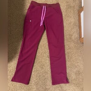 Figs Kade Cargo Scrub Pant in Magenta (TALL)